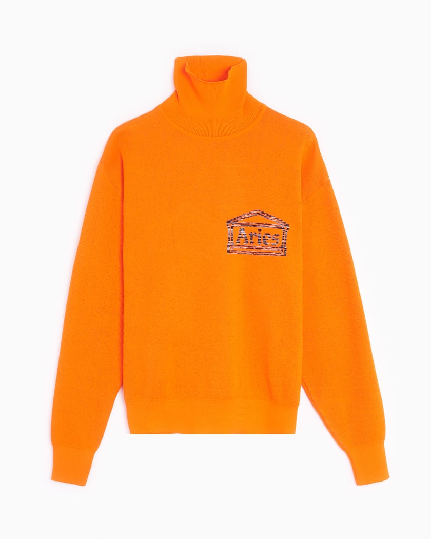 Orange turtleneck mens best sale