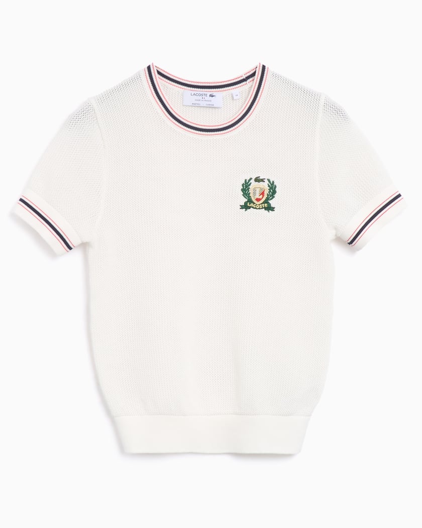Lacoste French Made Women's Embroidered Shield Short Sleeve
