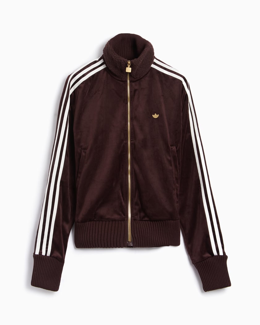 adidas Originals Women s Velvet Track Jacket Burgundy IX1059 FOOTDISTRICT