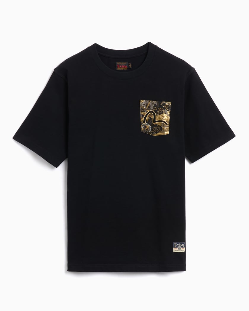 EVISU Brocade Pocket Seagull Men s T Shirt
