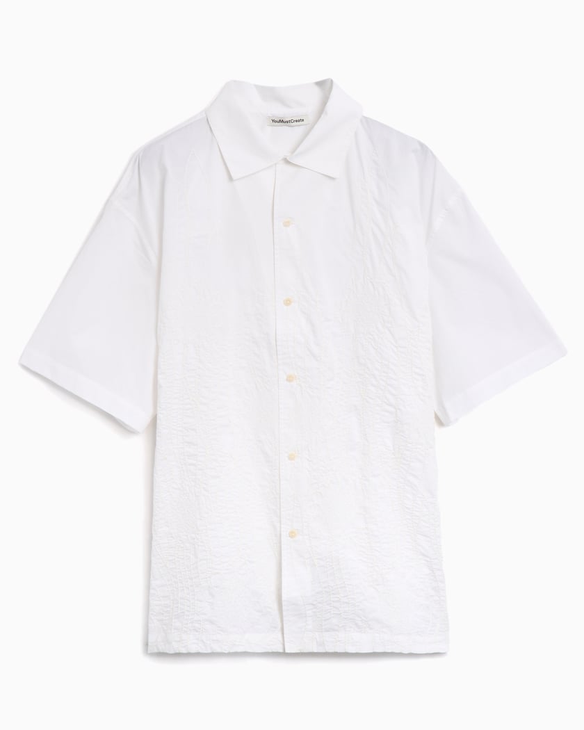 YMC Sidri Men's Short Sleeve Shirt Relaxed Men's Shirt White