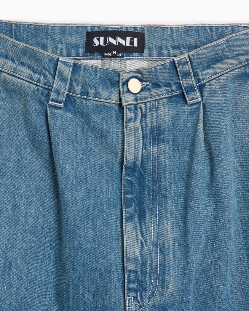 Sunnei Extra Over Unisex Pants Blue RTWXBOT013-DEN015-8072 | FOOTDISTRICT