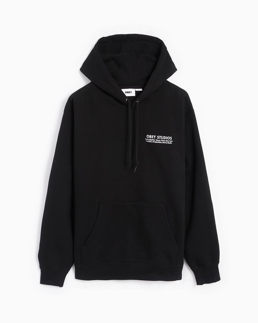 OBEY Clothing Obey Studios Men s Hoodie Negro 112470209 BLK FOOTDISTRICT