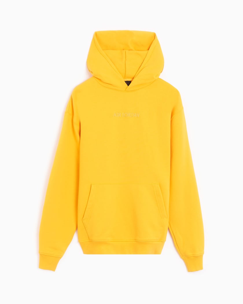 Jordan Air Jordan Wordmark Men s Fleece Hoodie Yellow FJ1966 739 FOOTDISTRICT