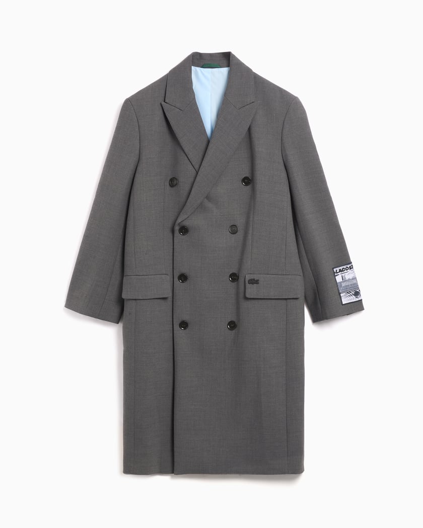 Lacoste Men s Long Wool Blend Jacket Gray BH4007 00 050 FOOTDISTRICT