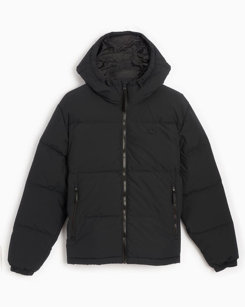 Lacoste Logo Men s Padded Hooded Jacket Black BH3522 00 031 FOOTDISTRICT