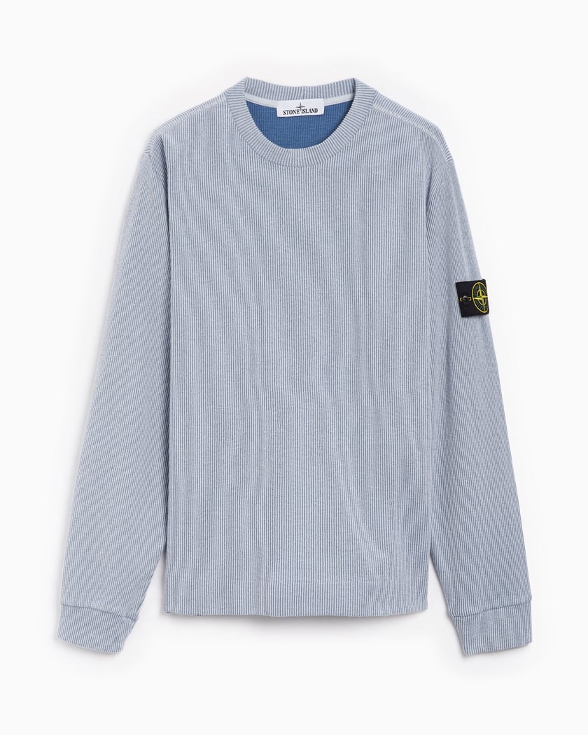 Stone Island Men's Knit Sweater Blue 801562656-V0041 | FOOTDISTRICT
