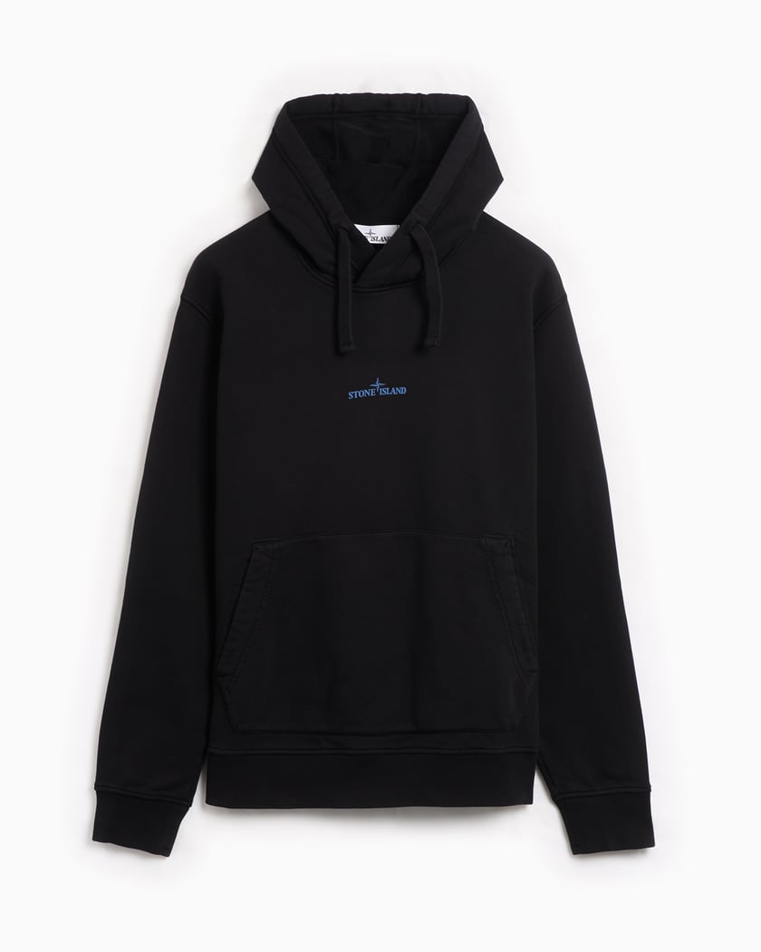 Stone Island Logo Men s Hoodie Nero 811566283 V0029 FOOTDISTRICT