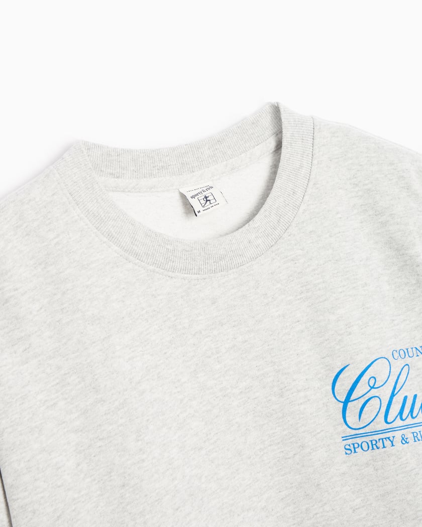 Sporty & Rich 94 Country Club Unisex Sweatshirt Gray CR856HG
