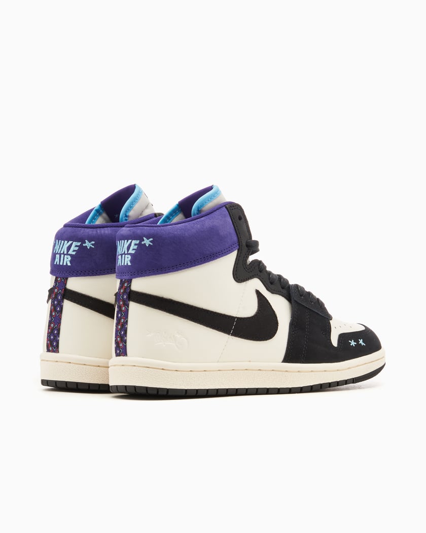 jordans black purple and blue