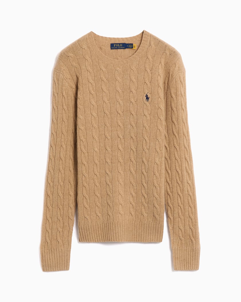 Polo Ralph Lauren Logo Men's Sweater Beige 710876762009 | FOOTDISTRICT