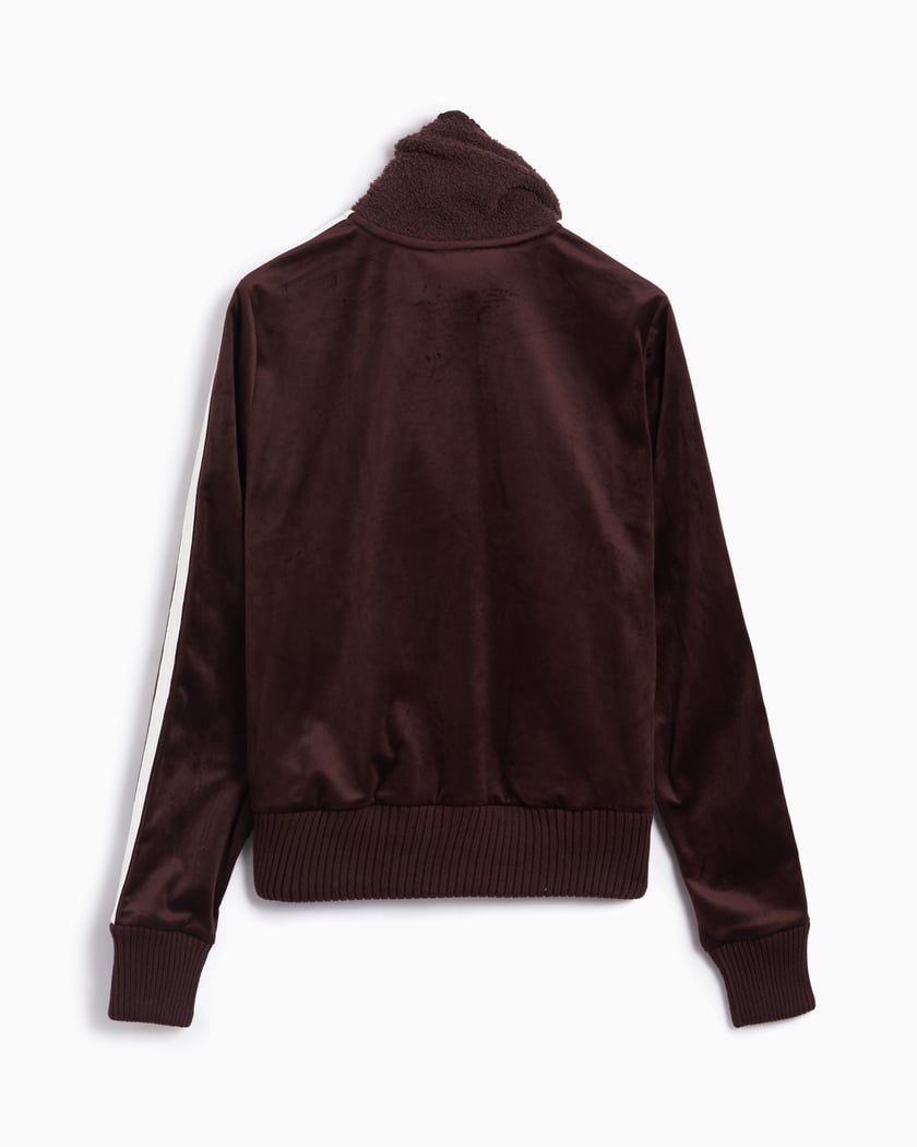 adidas Originals Women s Velvet Track Jacket Burgundy IX1059 FOOTDISTRICT