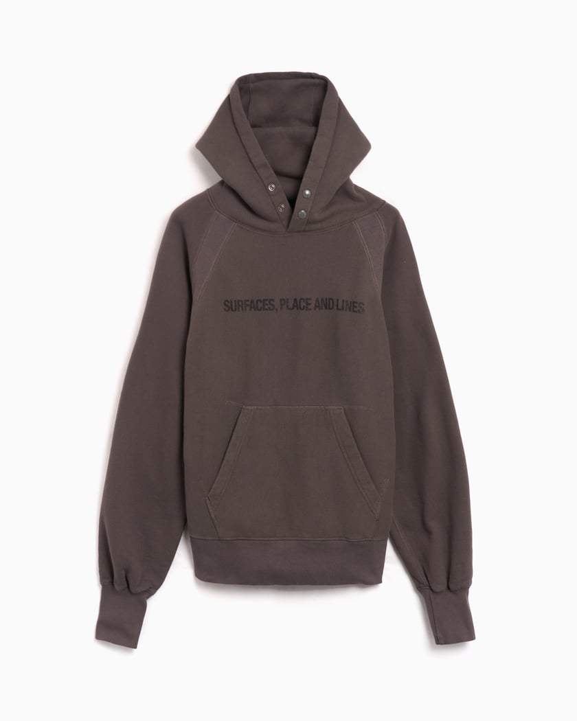 Engineered Garments Printed Raglan Men s Hoodie Brown 24F1B021A NP147 FOOTDISTRICT