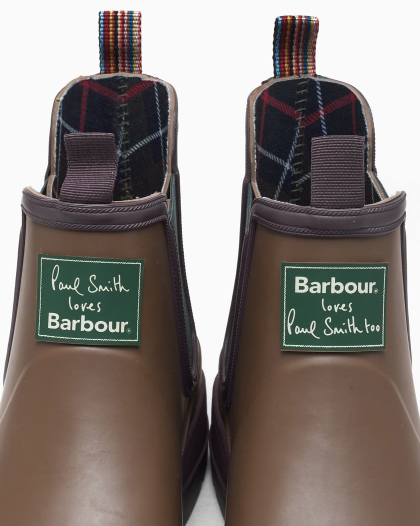 Barbour x Paul Smith Chelsea Welly Men's Boots Brown MRF0048TA51