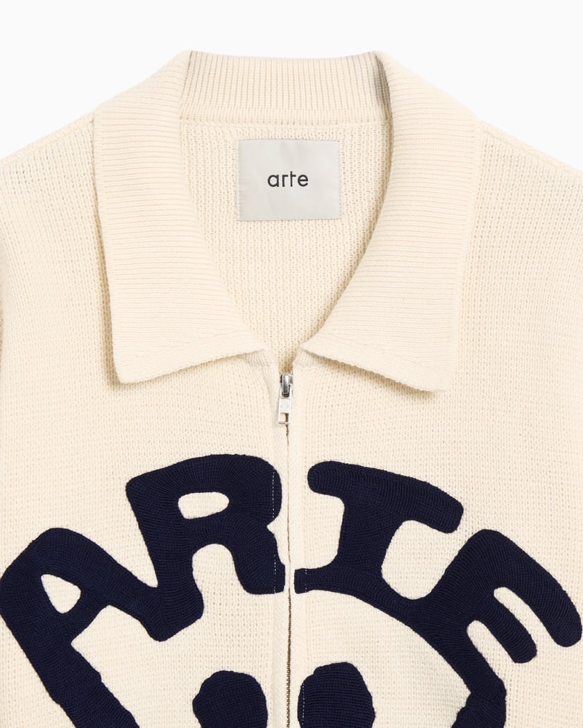 Arte Antwerp All Together Cardigan Logo Men's Cardigan Beige AW25
