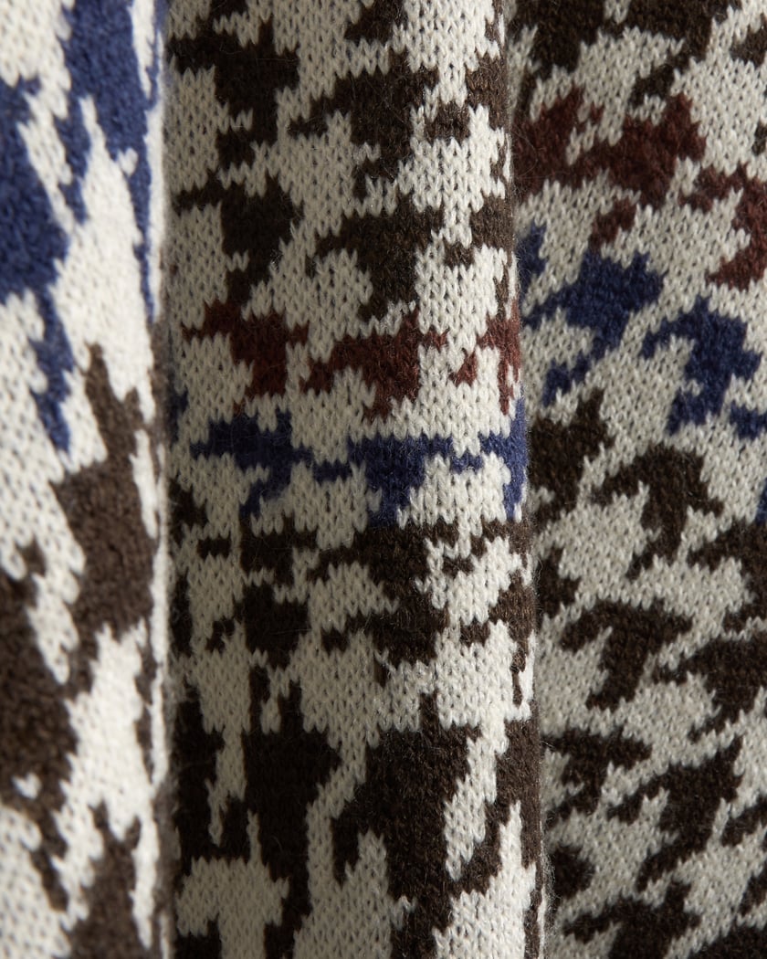 Dime MTL Houndstooth Men's Knit Sweater Multi DIMEHO247CRE Dime MTL Houndstooth Men's Knit Sweater Multi DIMEHO247CRE