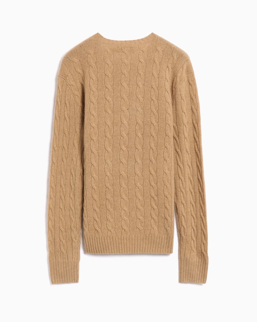 Polo Ralph Lauren Logo Men's Sweater Beige 710876762009 | FOOTDISTRICT