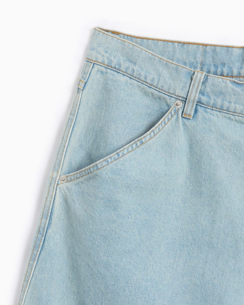Pleasures x Shortys Men's Box Logo Carpenter Pants Blue
