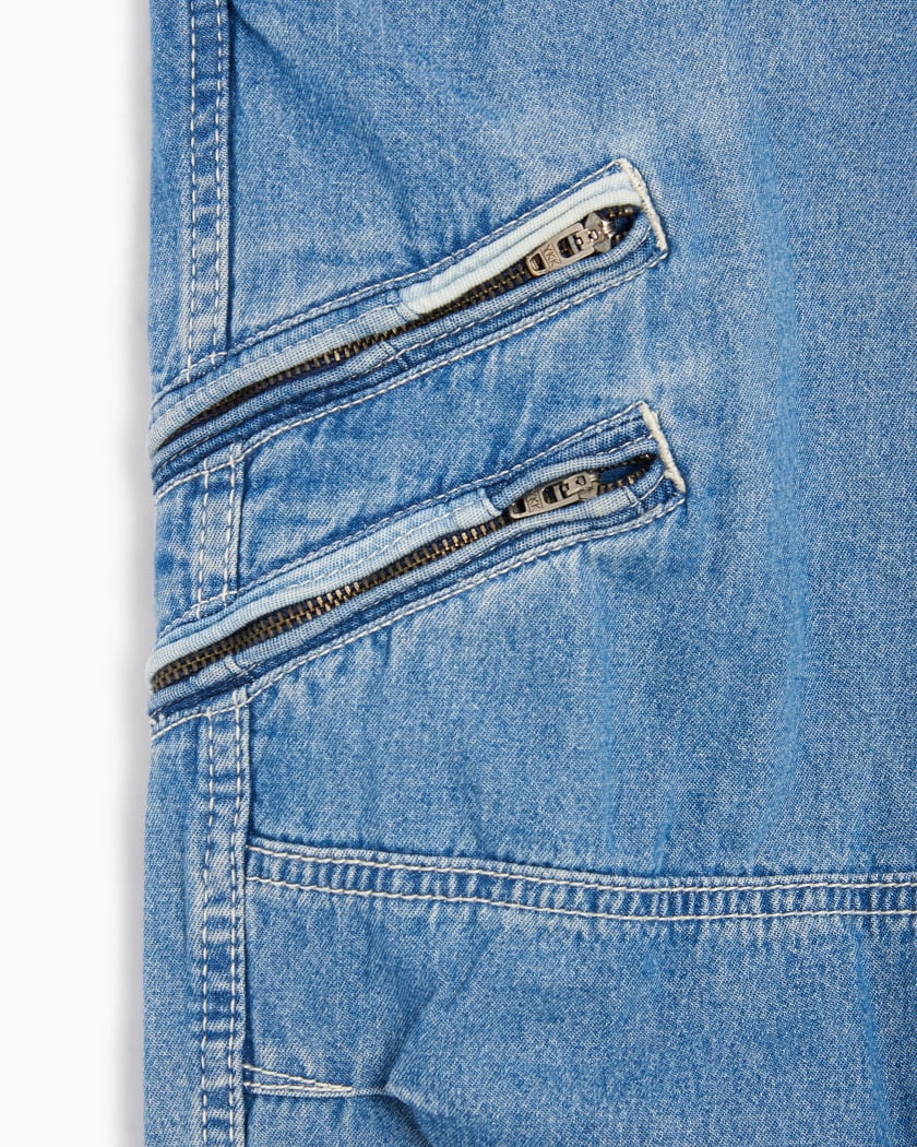 thisisneverthat® Crazy Men's Multi Zip Pants Blue