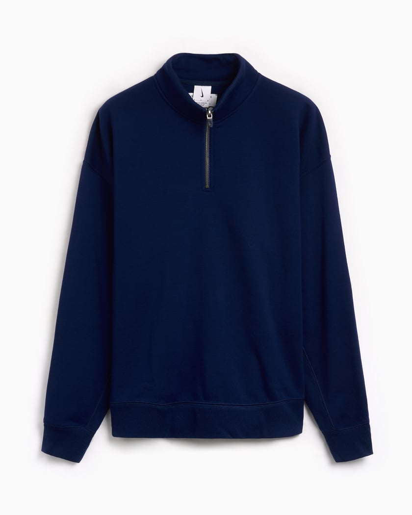 Nike Unisex Wool Classics Quarter Zip Sweatshirt Blue FV4891 492 FOOTDISTRICT