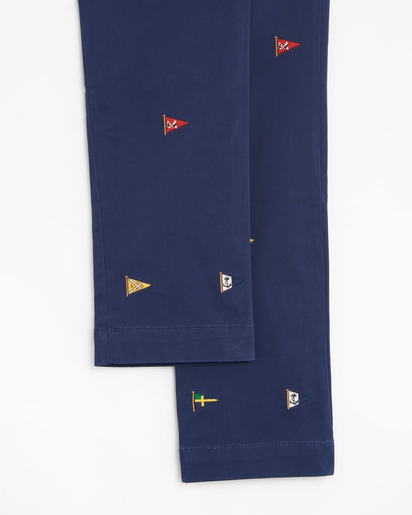 Polo Ralph Lauren Pants Mens 34 x 32 Khaki Cotton Printed Crest
