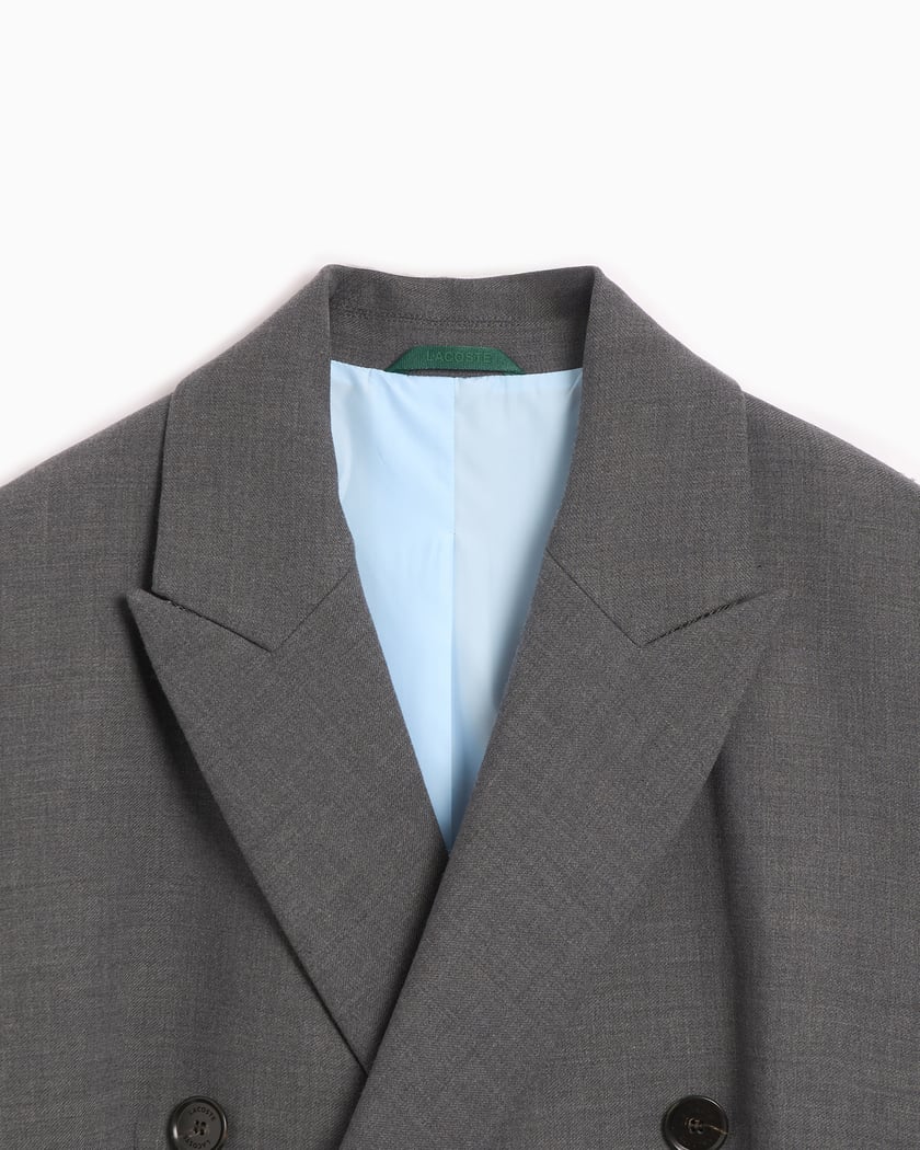 Lacoste Men s Long Wool Blend Jacket Gray BH4007 00 050 FOOTDISTRICT