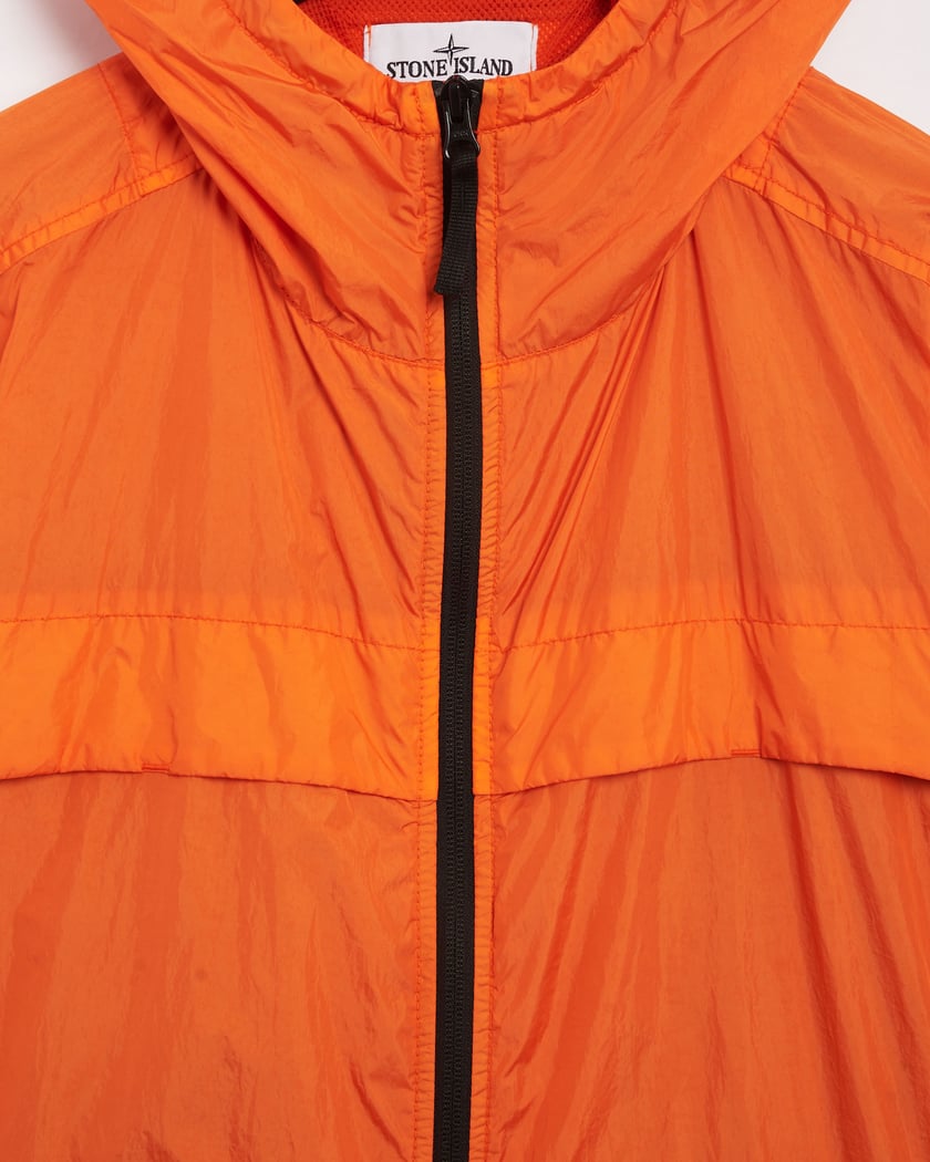 Stone Island Men s Hooded Windbreaker Jacket Orange 801540922