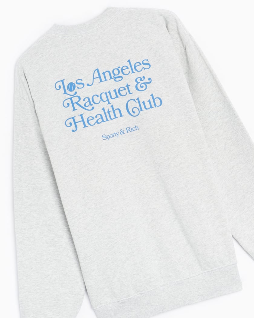 Sporty & Rich La Racquet Club Unisex Sweatshirt Gray CR874HG