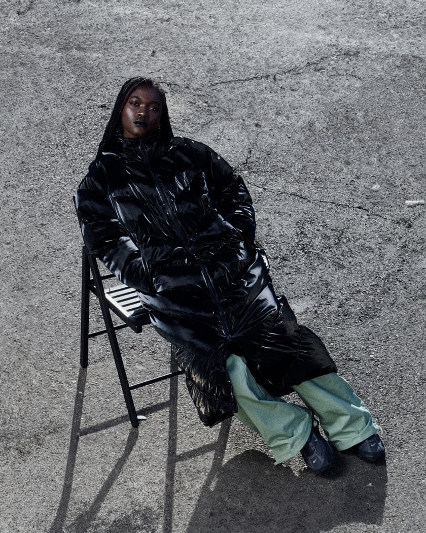 long black puffer coat womens nike