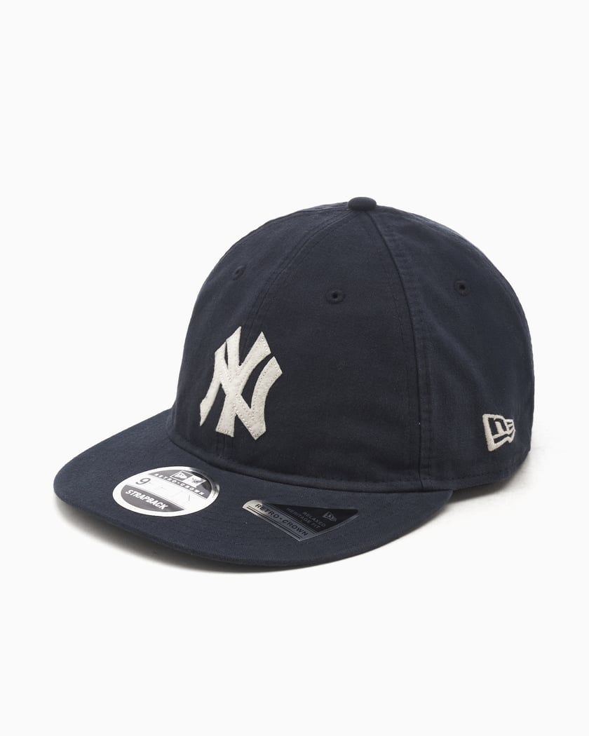 New Era New York Yankees Canvas Felt Logo Navy Retro Crown Unisex Cap