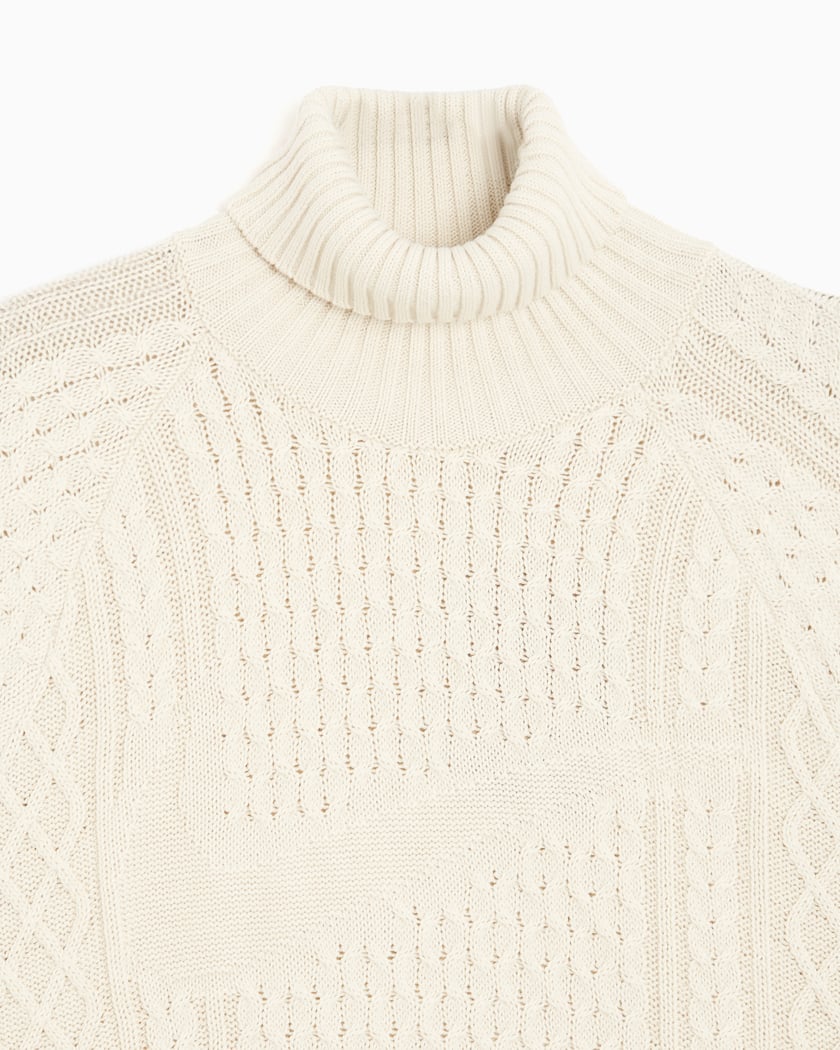 Nike Life Men's Turtleneck Cable Knit Sweater