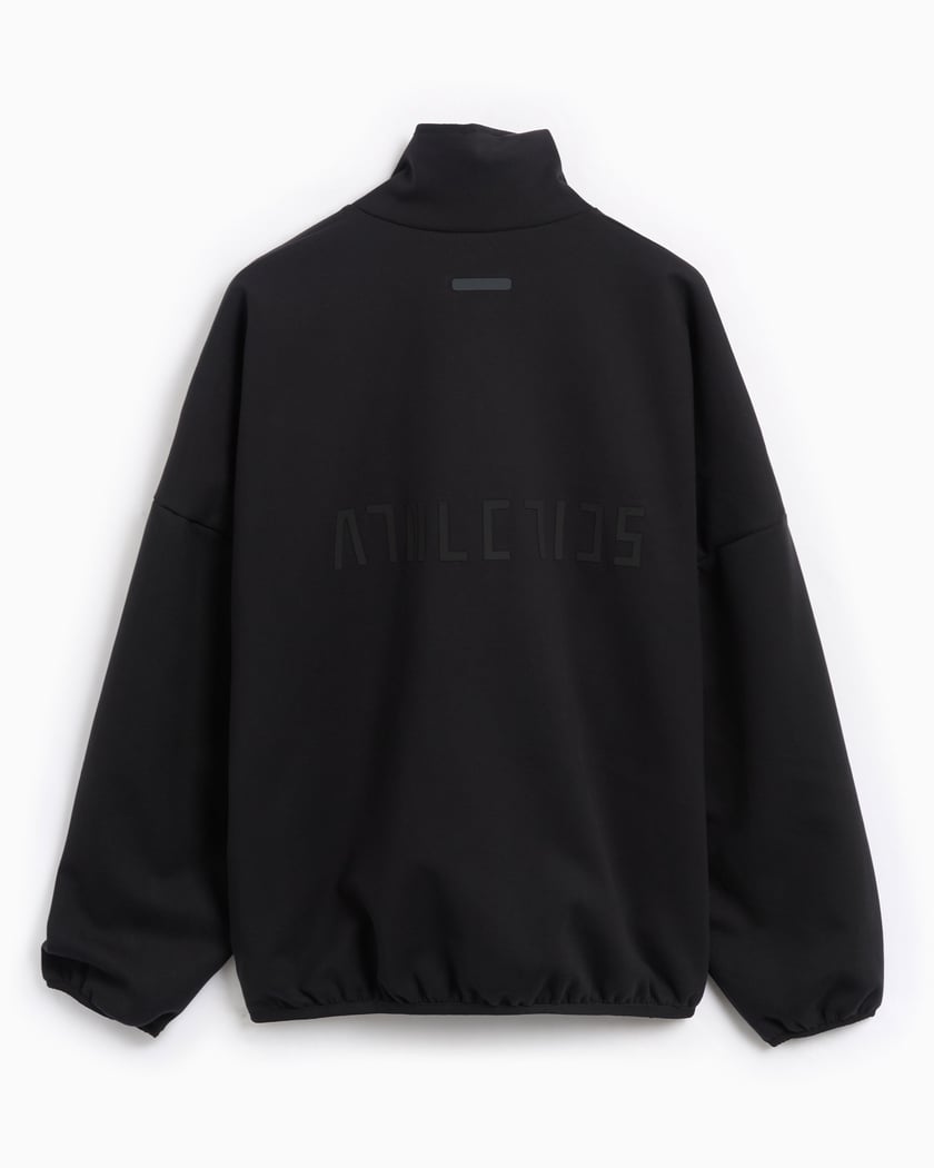 adidas Originals x Fear of God ATHLETICS Men's Suede Fleece Half Zip  Sweatshirt Black IS5318 | FOOTDISTRICT