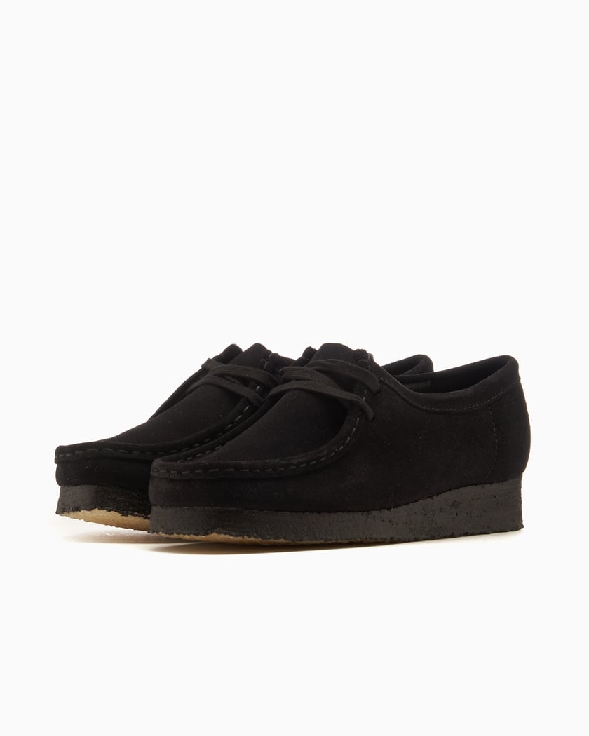 Black clarks wallabees womens clearance
