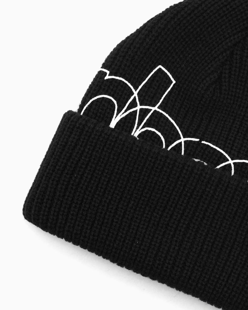 Pleasures Outline Unisex Beanie Black P24SP068-BLACK | FOOTDISTRICT