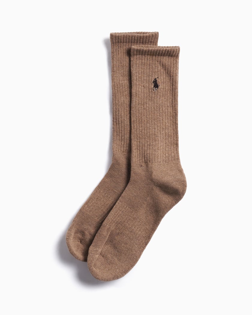 Polo Ralph Lauren Embroidered Unisex Socks 6 Pack Black Brown 449958847001 FOOTDISTRICT