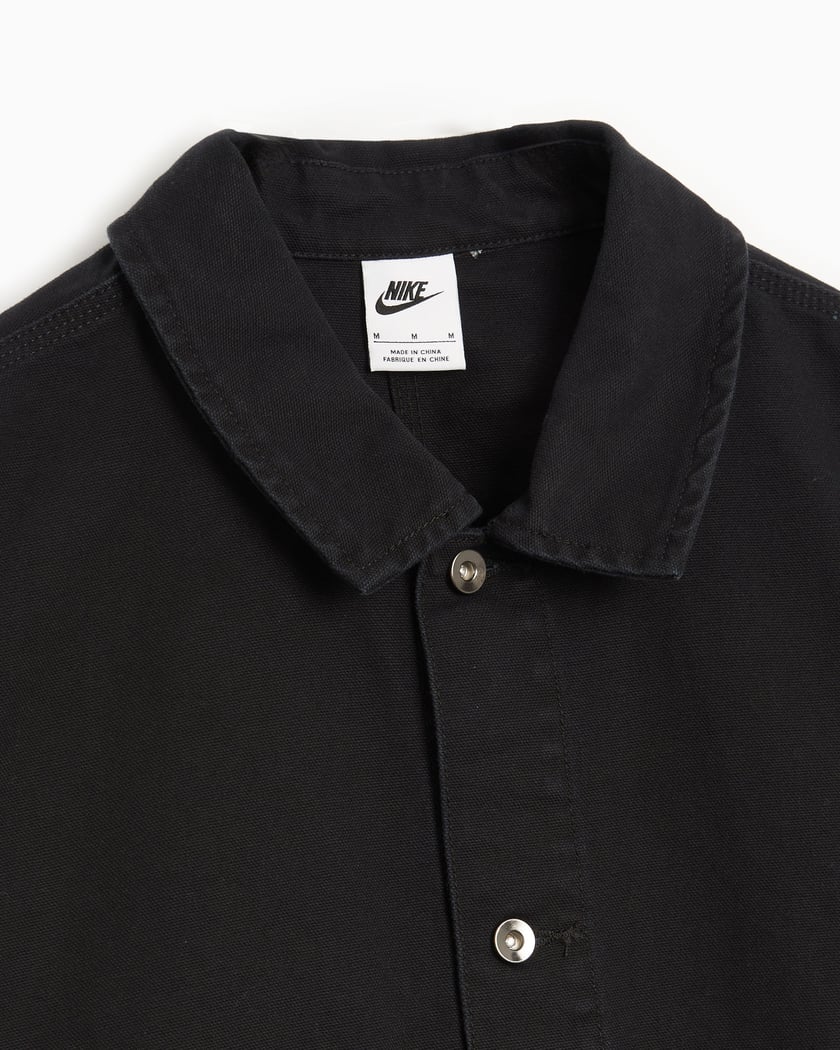 nike black polyester terry jacket
