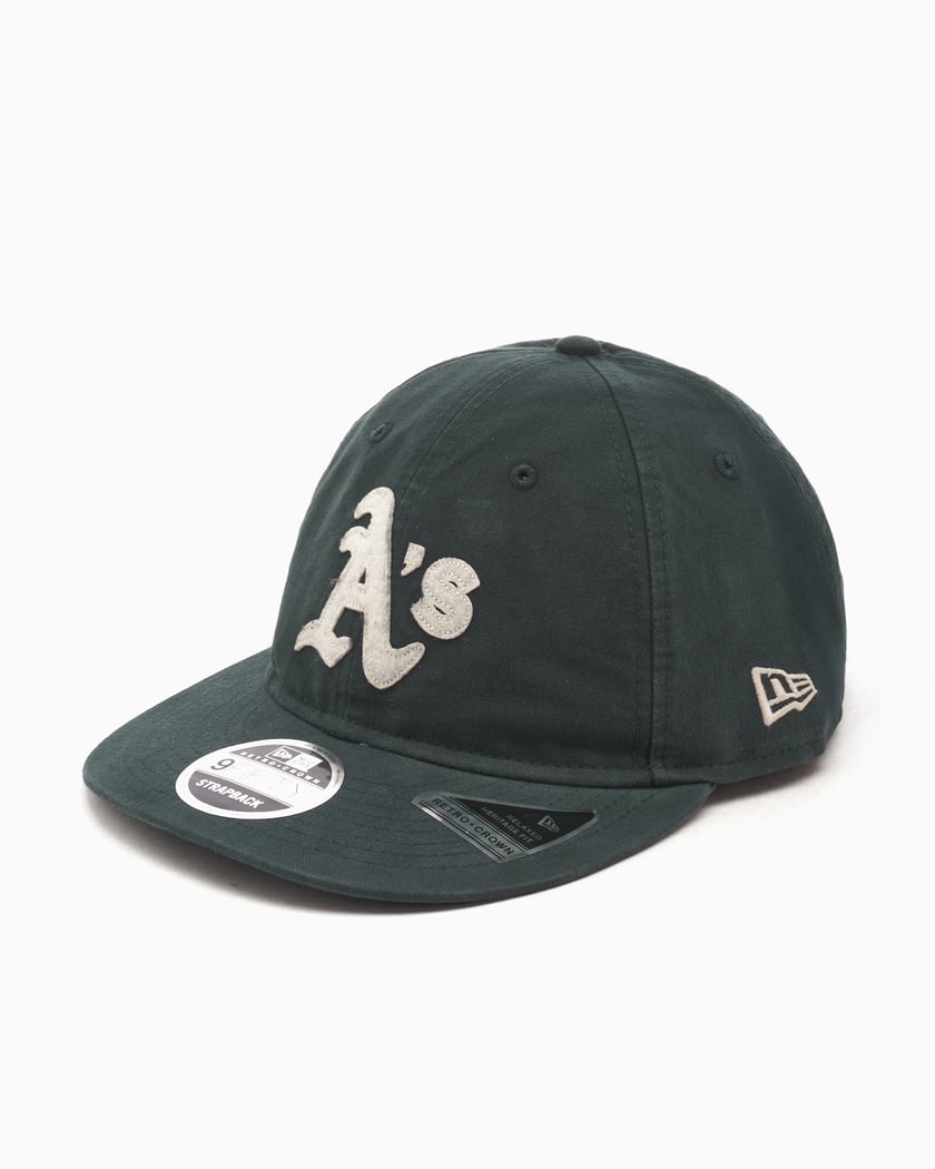 New Era Oakland Athletics Canvas Felt Logo Navy Retro Crown Unisex Cap  Green 60586902 | FOOTDISTRICT