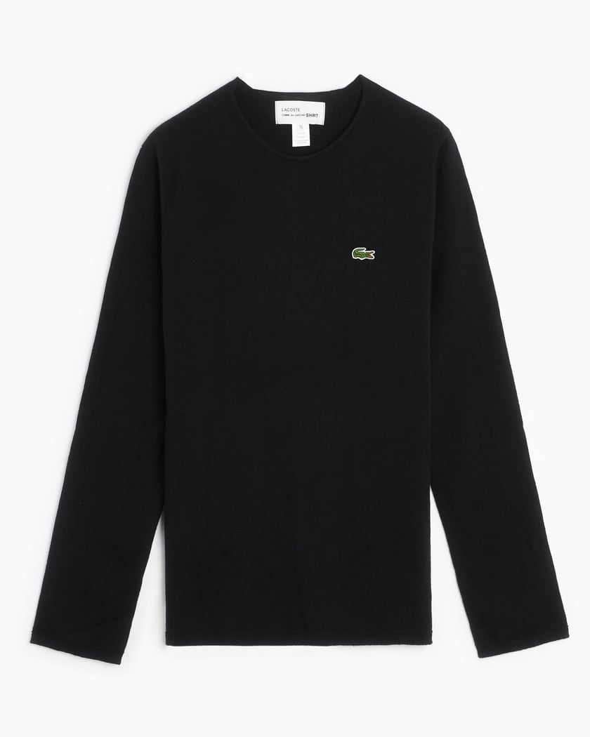 Comme Des Garcons Shirt x Lacoste Men s Knit Sweater Black FL N004 W23 1 FOOTDISTRICT