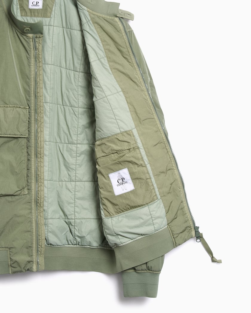 CP Company Men's Bomber Green 19CMOW009A005904G-612