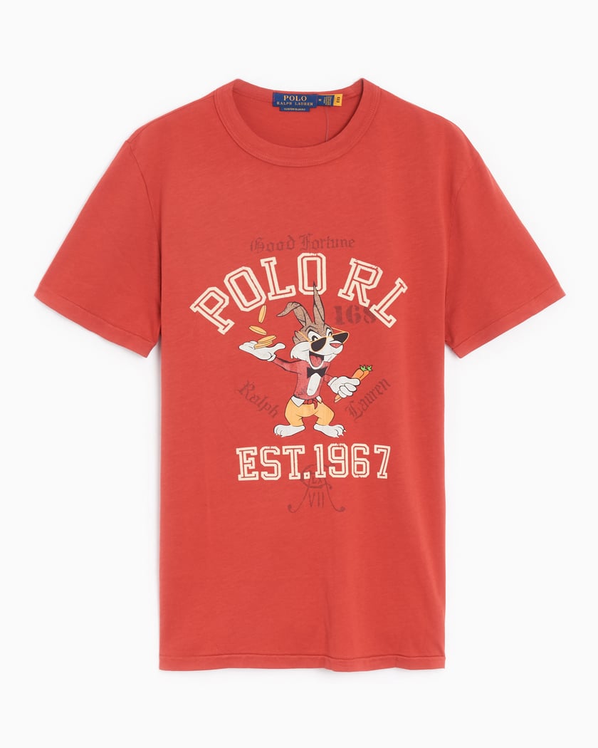 Polo Ralph Lauren Polo RL Men's T-Shirt Red 710898643001 | FOOTDISTRICT