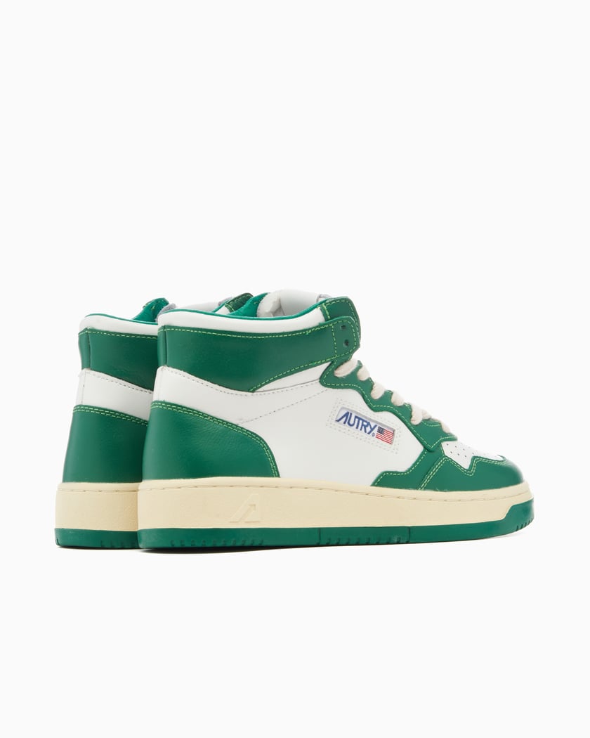 スニーカー AUTRY Medalist MID CUT Sneakers in leather green AUMWWB03 Autry Women's 01 Medalist Mid Leather Green AUMWWB03