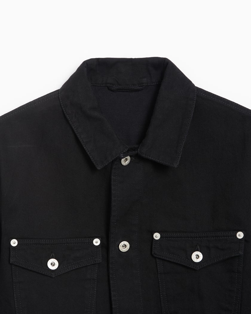 Boke Flower' embroidered trucker jacket in japanese denim