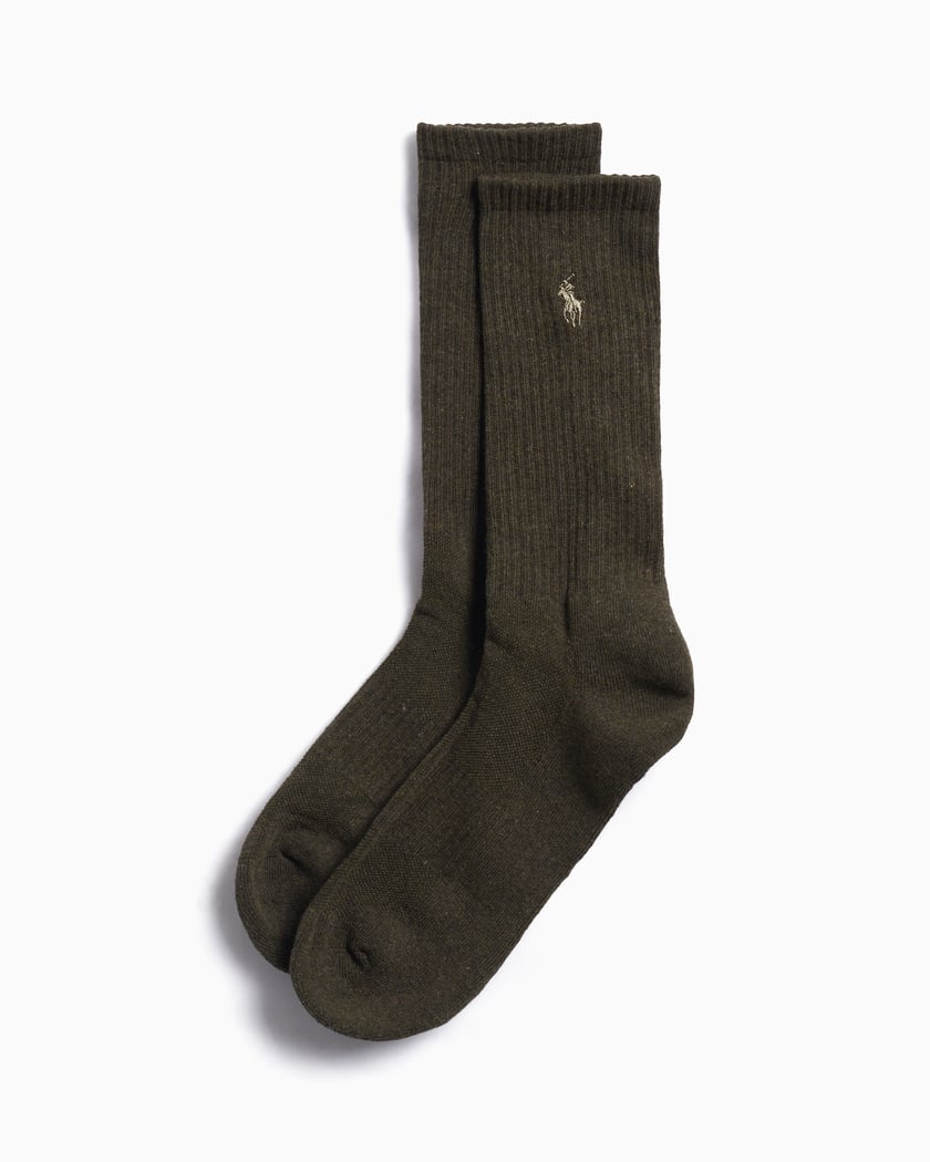 Polo Ralph Lauren Embroidered Unisex Socks 6 Pack Black Brown 449958847001 FOOTDISTRICT