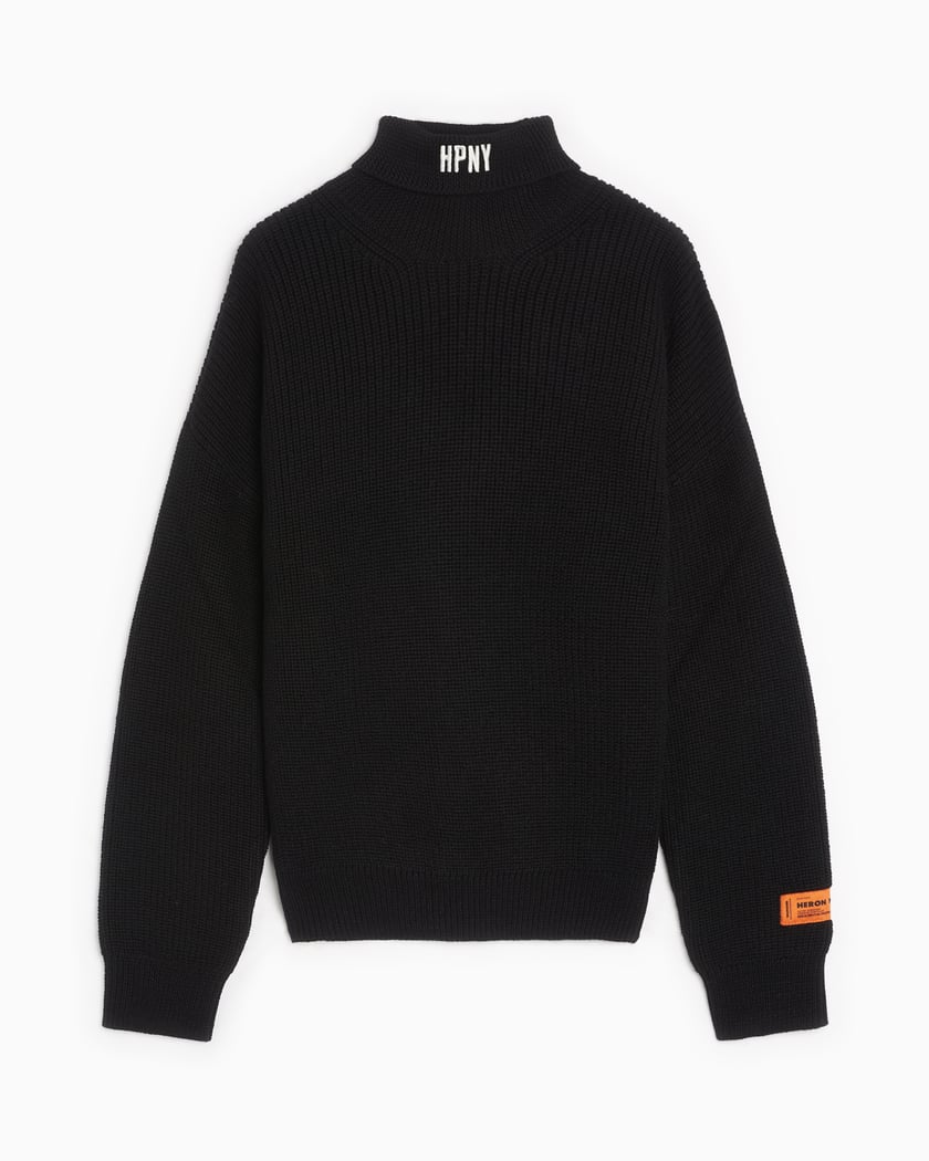 Heron Preston Hpny Men's Knit Rollneck Sweater Men's Sweater Black