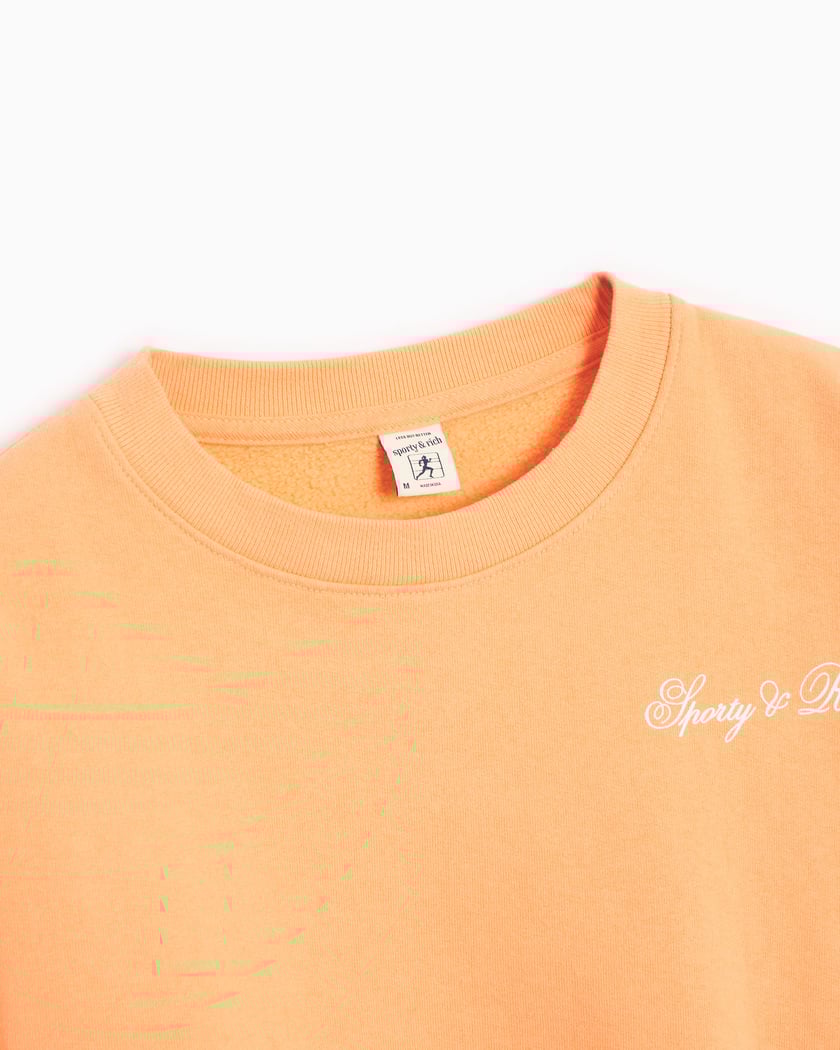 Sporty & Rich Cursive Logo Cropped Women's Sweatshirt Women's