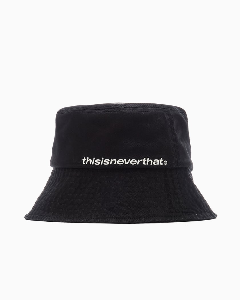 thisisneverthat® Logo Unisex Cotton Bucket Hat Black