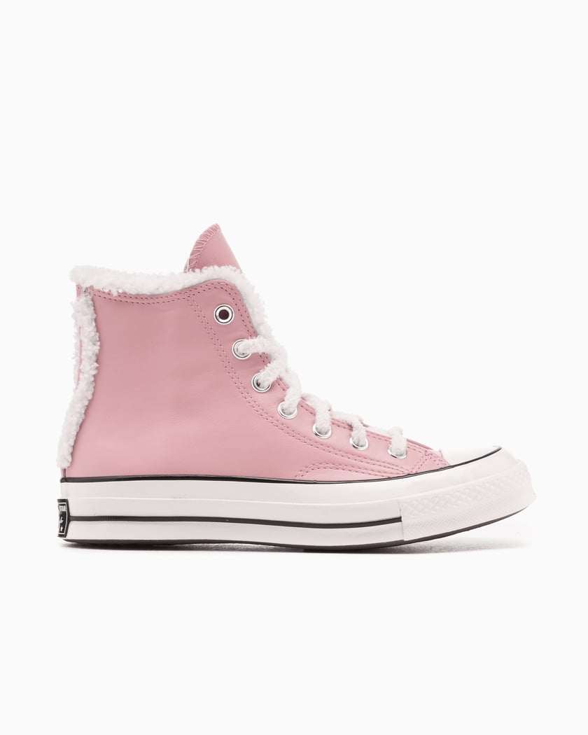 Converse Chuck 70 High Leather Fur Sherpa Pink A12449C FOOTDISTRICT