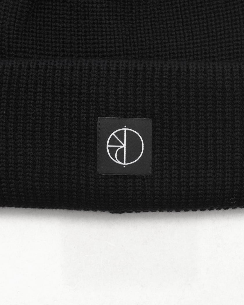 Polar Skate Co. Double Fold Unisex Merino Beanie Black PSC