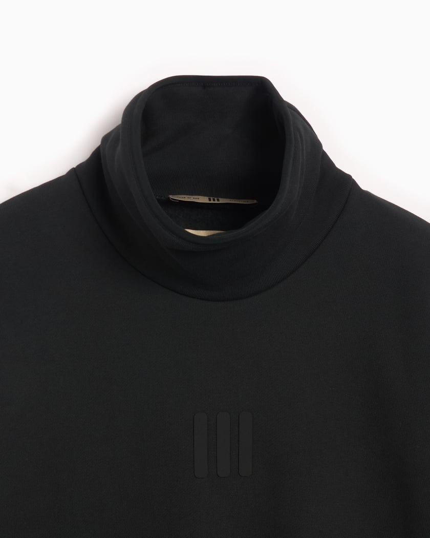 メンズウェア #JACQUARD MOCK NECK LS TEE - BLACK JACQUARD MOCK NECK LS TEE - BLACK