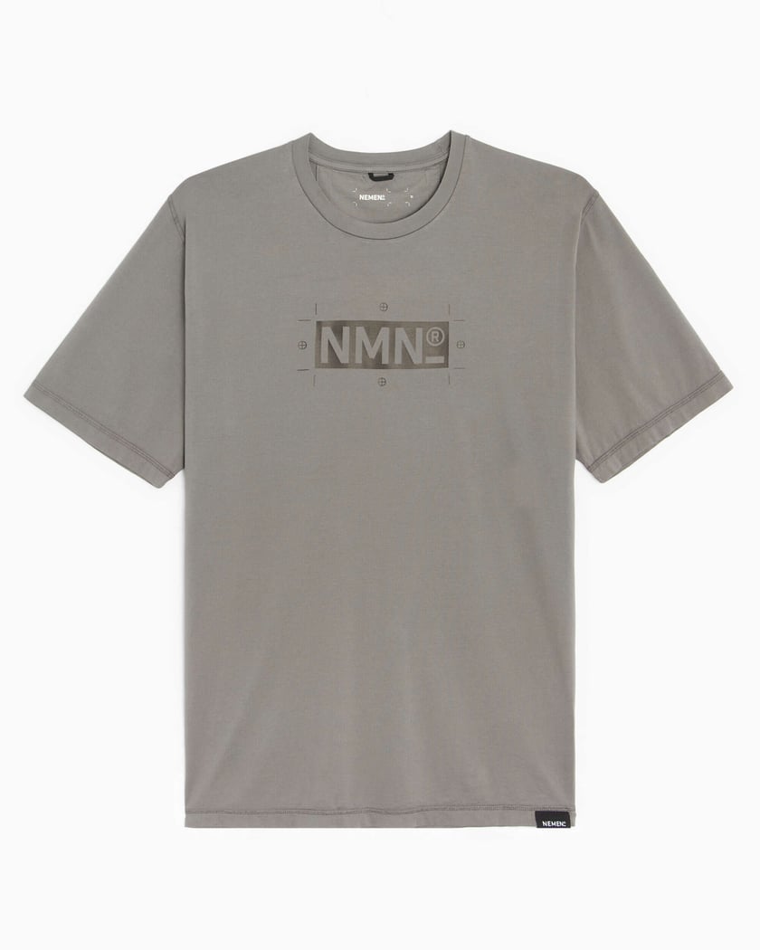 NemeN Chest Logo Men's T-Shirt Gray NMNI21112T185-185DGR